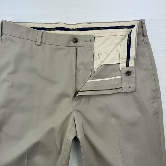 Brooks Brothers Clark Advantage Chino Flat Front Pants Tan Size 36x30 - Picture 5 of 9